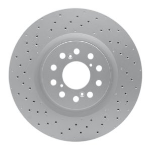Honda Civic Brake Rotor (1) - Front - R1 Concepts - GEOSPEC Coated - Drilled - `17-`25